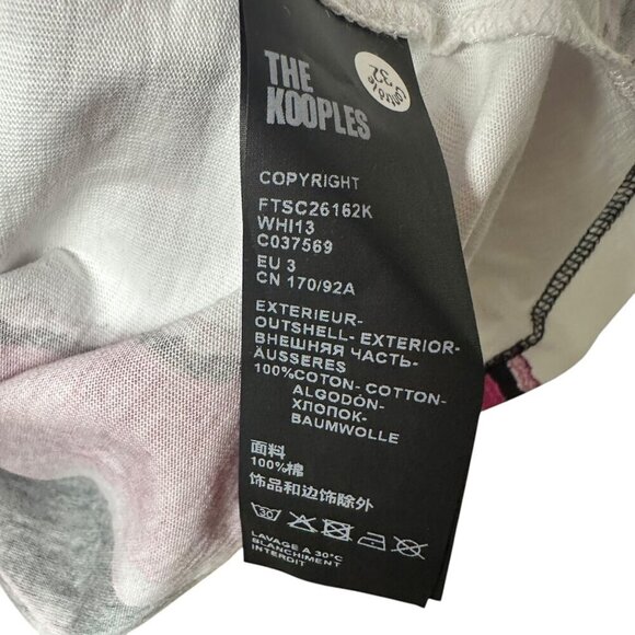 The Kooples Cotton Marble Print T-Shirt Pink & Black Short Sleeve Size‎ Small - Picture 5 of 7